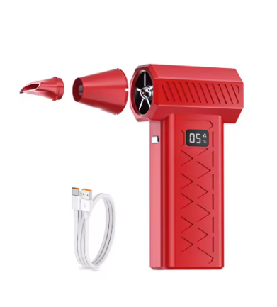 Ventilador violento de 400000RPM, potente soplador de aire Turbo con pantalla LED y limpiador de polvo de iluminación, soplador de chorro Turbo sin escobillas de 6 velocidades