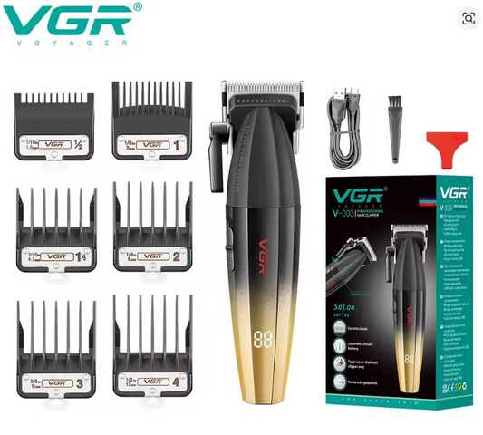 Clipper VGR 003 maquina de cortar el pelo cortadora de pelo cortapelos hombres Cortapelos Barbería Recortadora Profesional Cortadora de cabello Ajustable 9000 RPM Cortadora de cabello Eléctrica Cortapelos Hombres Vgr-003